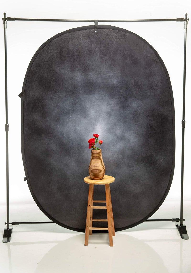 Kate Collapsible Backdrop Grey&Black Pop Up Backdrop Portable Headshot Backdrops, 5x6.5ft - Image 5